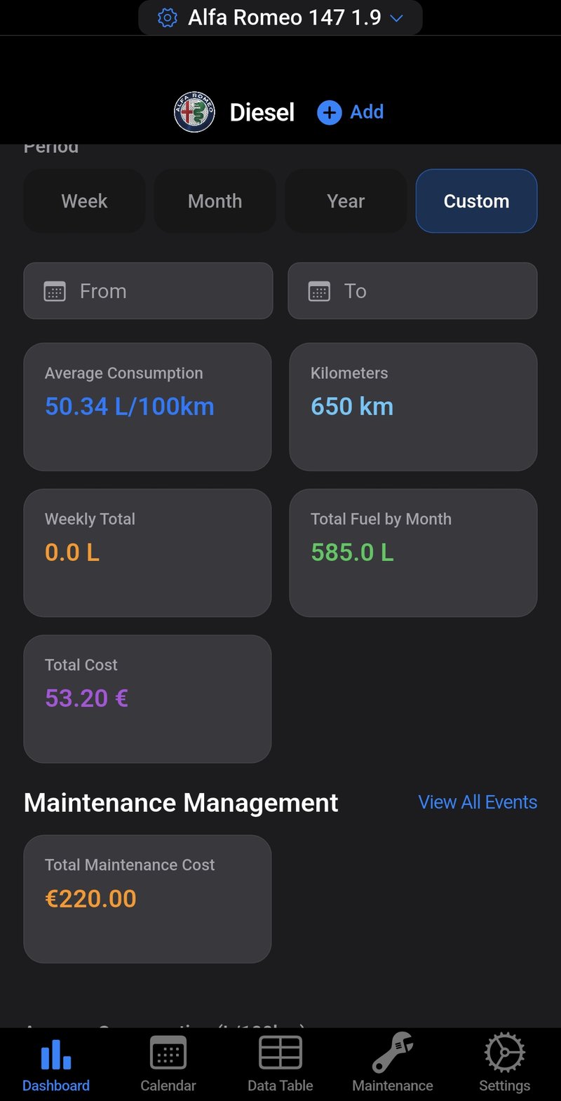 Fuel Operation Tracker Screenshot 1